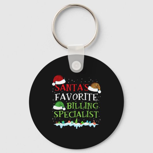 Santa's Favorite Billing Specialist Fun Christmas  Sleutelhanger (Voorkant)