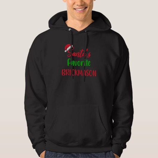 Santas Favorite Brickmason     Christmas Pajama Xm Hoodie (Voorkant)