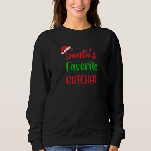 Santas Favorite Butcher   Christmas Pajama Xmas Trui (Voorkant)