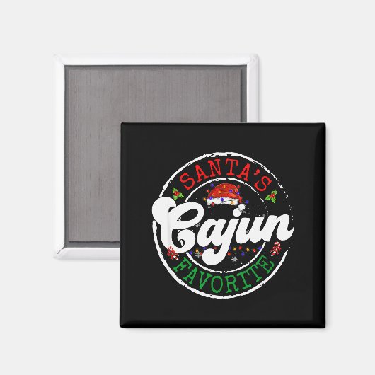 Santa's Favorite Cajun Christmas Pajama Family Mat Magneet (Voorkant / Achterkant)