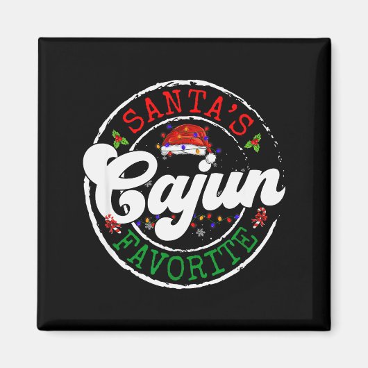 Santa's Favorite Cajun Christmas Pajama Family Mat Magneet (Voorkant)