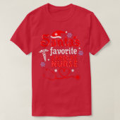 Santas Favorite Cardiac Nurse Christmas T-shirt (Design voorkant)