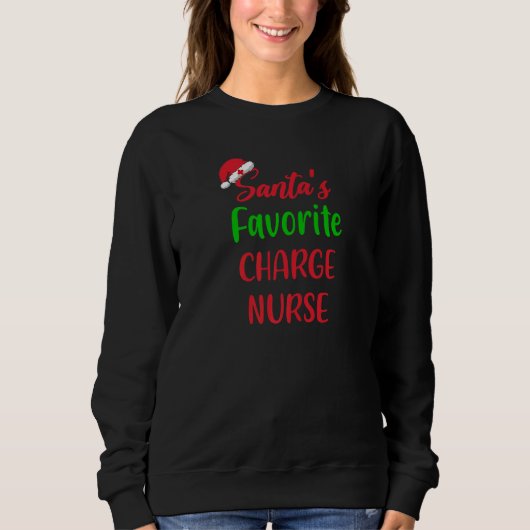 Santas Favorite Charge Nurse Funny  Christmas Trui (Voorkant)