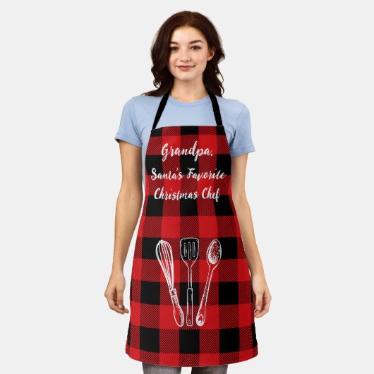 Santa's Favorite Chef Flannel Schort (Gedragen)
