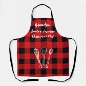 Santa's Favorite Chef Flannel Schort (Voorkant)