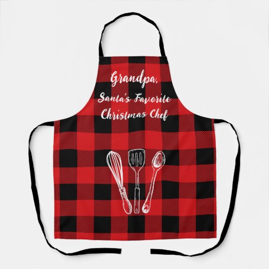 Santa's Favorite Chef Flannel Schort (Voorkant)