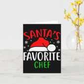 Santas Favorite Chef Funny Christmas Xmas Santa Lo Kaart (Gele Bloem)