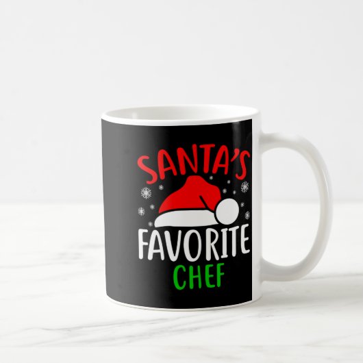 Santas Favorite Chef Funny Christmas Xmas Santa Lo Koffiemok (Rechts)