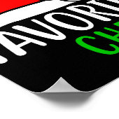 Santas Favorite Chef Funny Christmas Xmas Santa Lo Poster (Hoek)