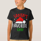 Santas Favorite Chef Funny Christmas Xmas Santa Lo T-shirt (Voorkant)