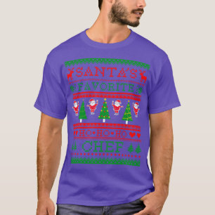 Santas Favorite Chef Ugly Christmas Sweater 2020 T-shirt