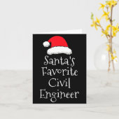 Santas Favorite Civil Engineer - Christmas Funny G Kaart (Gele Bloem)