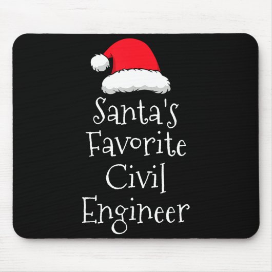 Santas Favorite Civil Engineer - Christmas Funny G Muismat (Voorkant)