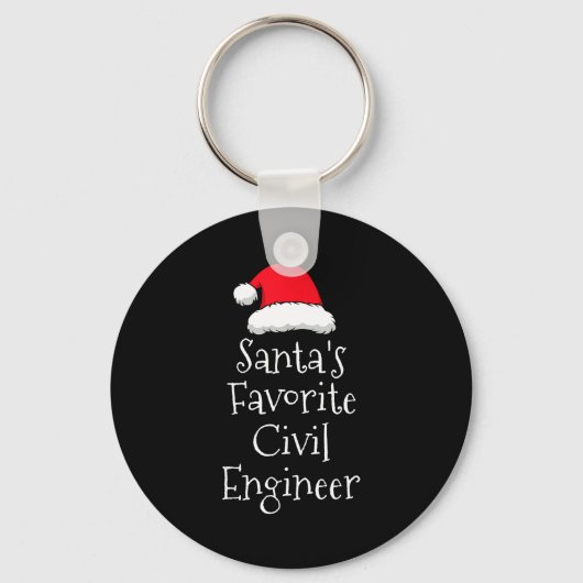 Santas Favorite Civil Engineer - Christmas Funny G Sleutelhanger (Voorkant)