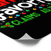Santa's Favorite Claims Adjuster Christmas Party  Poster (Hoek)