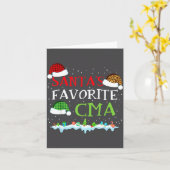 Santa's Favorite Cma Fun Christmas Medical Istant  Kaart (Gele Bloem)