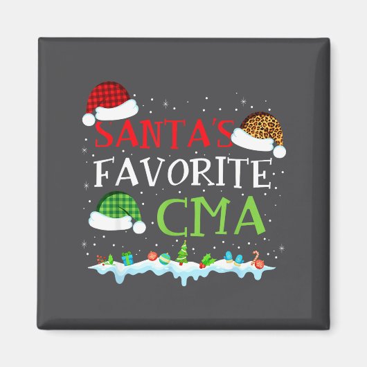 Santa's Favorite Cma Fun Christmas Medical Istant  Magneet (Voorkant)
