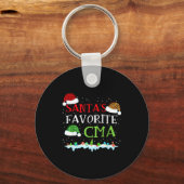Santa's Favorite Cma Fun Christmas Medical Istant Sleutelhanger (Voorkant)