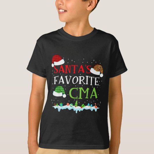 Santa's Favorite Cma Fun Christmas Medical Istant T-shirt (Voorkant)