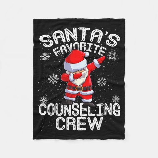 Santa's Favorite Counseling Crew Christmas  Fleece Deken (Voorkant)