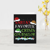 Santa's Favorite Crisis Counselor Fun Christmas  Kaart (Gele Bloem)