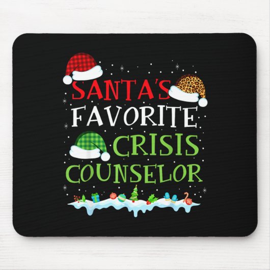 Santa's Favorite Crisis Counselor Fun Christmas  Muismat (Voorkant)