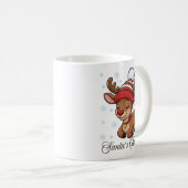 Santa's Favorite Cute Reindeer Christmas Mug Koffiemok (Voorkant rechts)