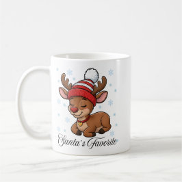 Santa's Favorite Cute Reindeer Christmas Mug Koffiemok