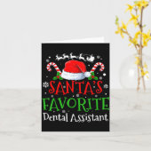 Santa's Favorite Dental Istant Christmas Party Kaart (Gele Bloem)