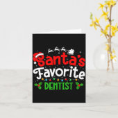 Santa's Favorite Dentist Christmas Party  Kaart (Gele Bloem)