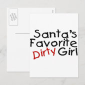 Santas Favorite Dirty Girl Feestdagenkaart (Voorkant / Achterkant)