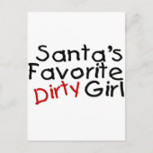 Santas Favorite Dirty Girl Feestdagenkaart (Voorkant)