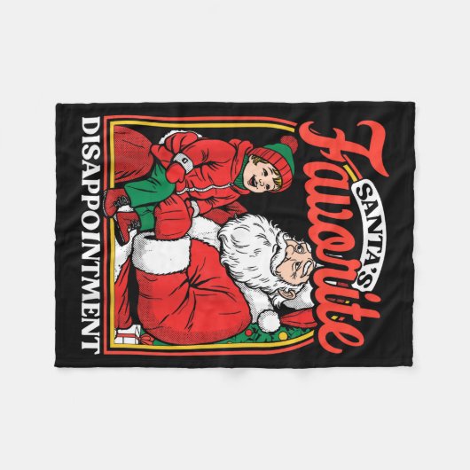 Santas Favorite Disapintment Funny Sarcastic Chris Fleece Deken (Voorkant (Horizontaal))