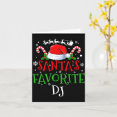 Santa's Favorite Dj Christmas Party  Kaart (Gele Bloem)