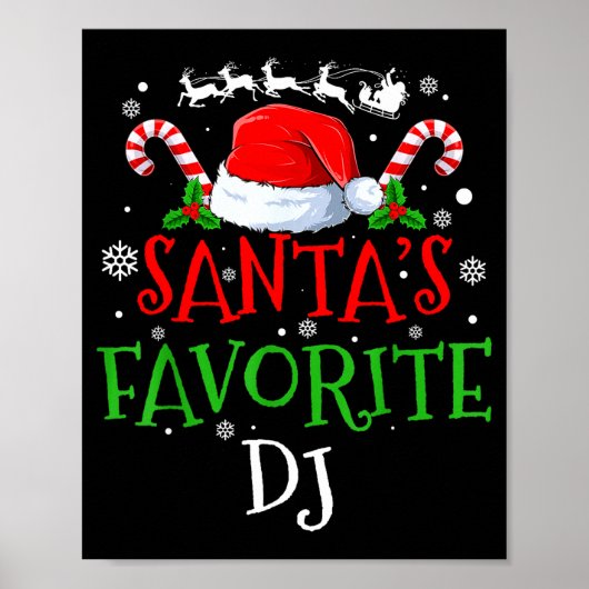 Santa's Favorite Dj Christmas Party  Poster (Voorkant)