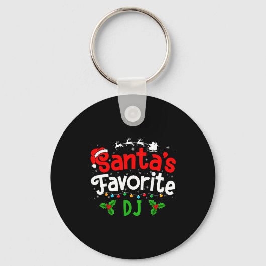 Santa's Favorite Dj Christmas Party  Sleutelhanger (Voorkant)