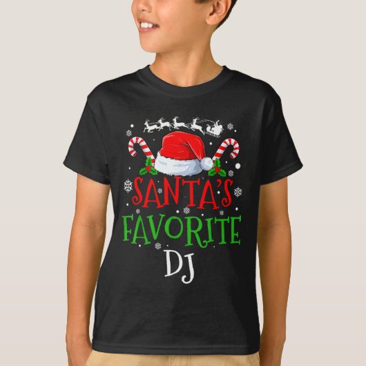 Santa's Favorite Dj Christmas Party  T-shirt (Voorkant)