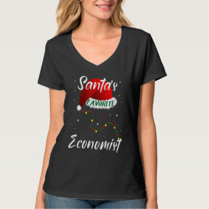 Santa's Favorite Economist Christmas Tree Matching T-shirt