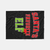 Santa's Favorite Elf Christmas Family Matching Gro Fleece Deken (Voorkant (Horizontaal))