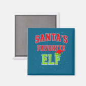 Santa's Favorite Elf Christmas Family Matching Gro Magneet (Voorkant / Achterkant)