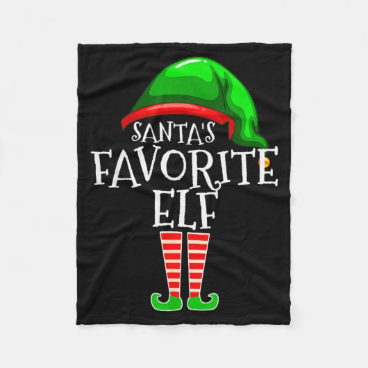 Santa's Favorite Elf Group Matching Family Christm Fleece Deken (Voorkant)