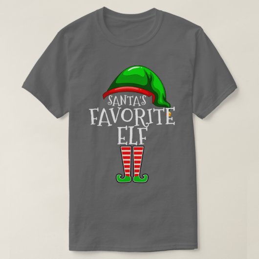 Santas Favorite Elf Group Matching Family Christma T-shirt (Design voorkant)
