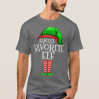 Santas Favorite Elf Group Matching Family Christma T-shirt