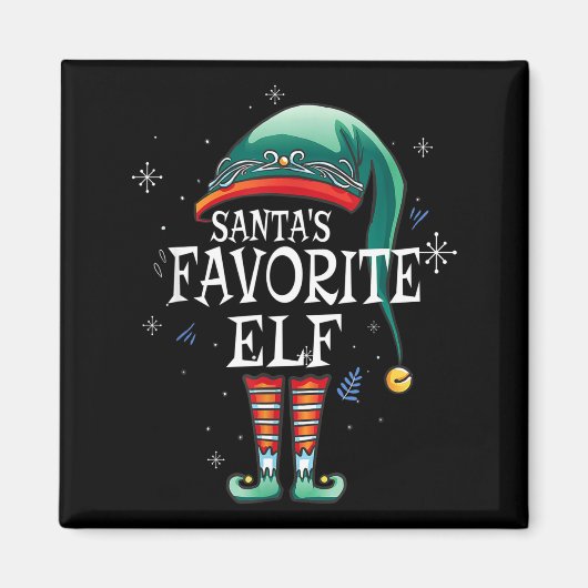 Santa's Favorite Elf The Matching Elf Family For C Magneet (Voorkant)