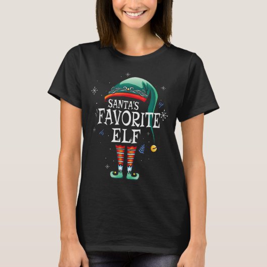 Santa's Favorite Elf The Matching Elf Family For C T-shirt (Voorkant)