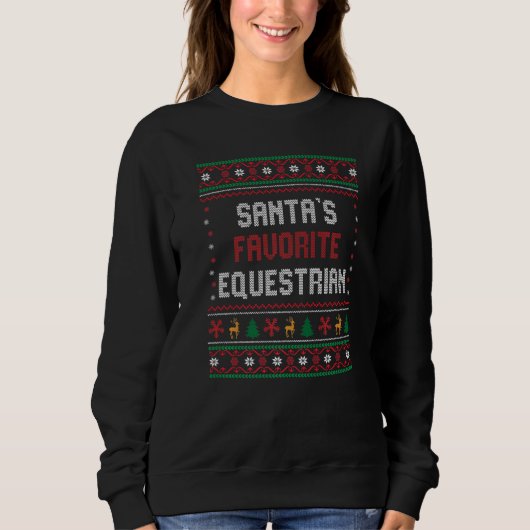 Santas Favorite Equestrian    Equestrian Chritsmas Trui (Voorkant)