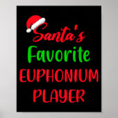 Santas Favorite Euphonium Player Gift Euphonium Ch Poster (Voorkant)