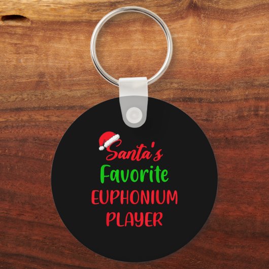 Santas Favorite Euphonium Player Gift Euphonium Ch Sleutelhanger (Voorkant)