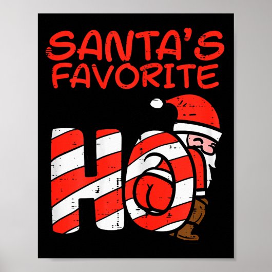 Santas Favorite Funny Naughty Adult Christmas Xmas Poster (Voorkant)