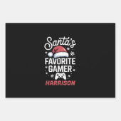 Santa's Favorite Gamer Personalized Gaming Xmas Inpakpapier Vel (Voorkant)